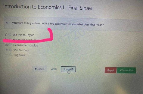 University lecturer probed over 'Ask this to Tayyip' option in test 85