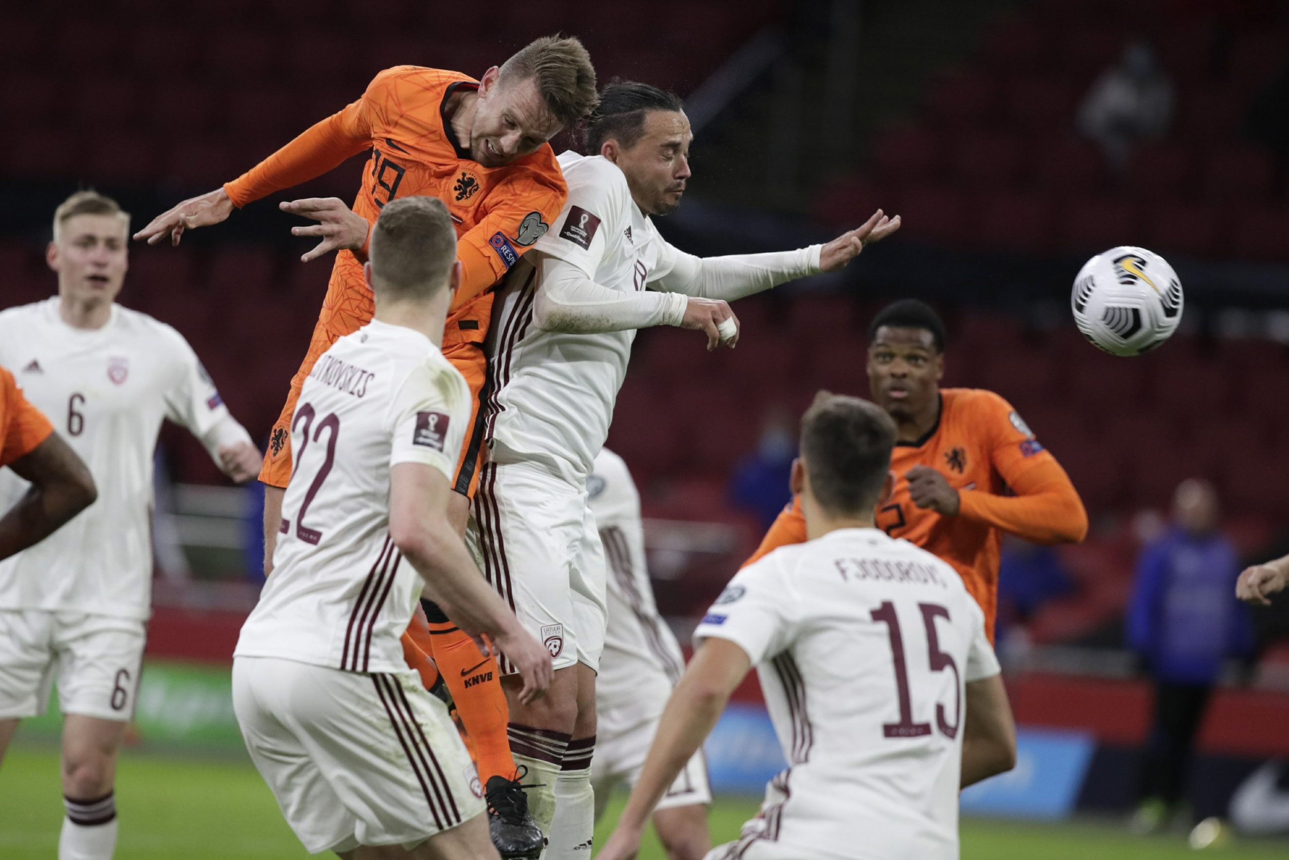Netherlands beats Latvia 2-0; Turkey downs Norway 3-0 1