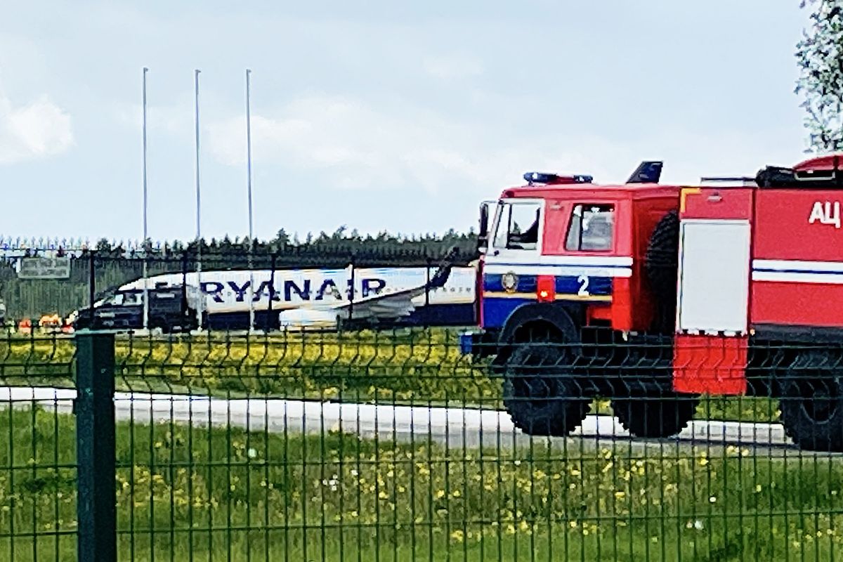 Belarus Military Forces Ryanair Jet Landing as Reporter Arrested 1