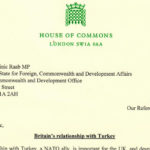Over 50 British MPs sign letter to Secretary of State about UK and Turkey relations 1