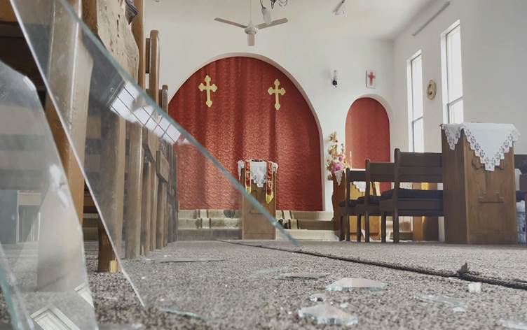 Turkish bombardment damages church in Duhok village, terrifying villagers 6