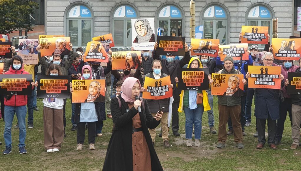 Brussels protestors demand release of end-stage cancer patient, sick prisoners in Turkey 1