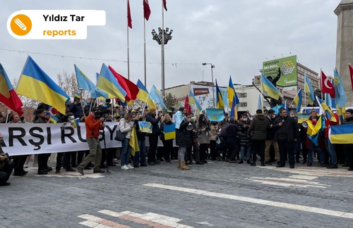 Ukrainians protest invasion in Ankara: 'Don't feel sorry for us, feel our pain'