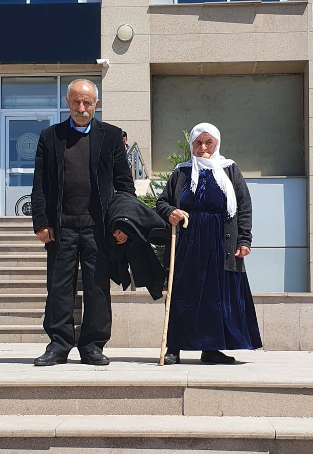 Elderly Kurdish couple sent to prison to serve sentence for allegedly aiding and abetting terrorism 100