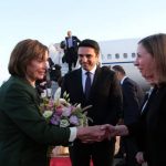U.S. House Speaker Nancy Pelosi Arrives In Armenian Capital 3