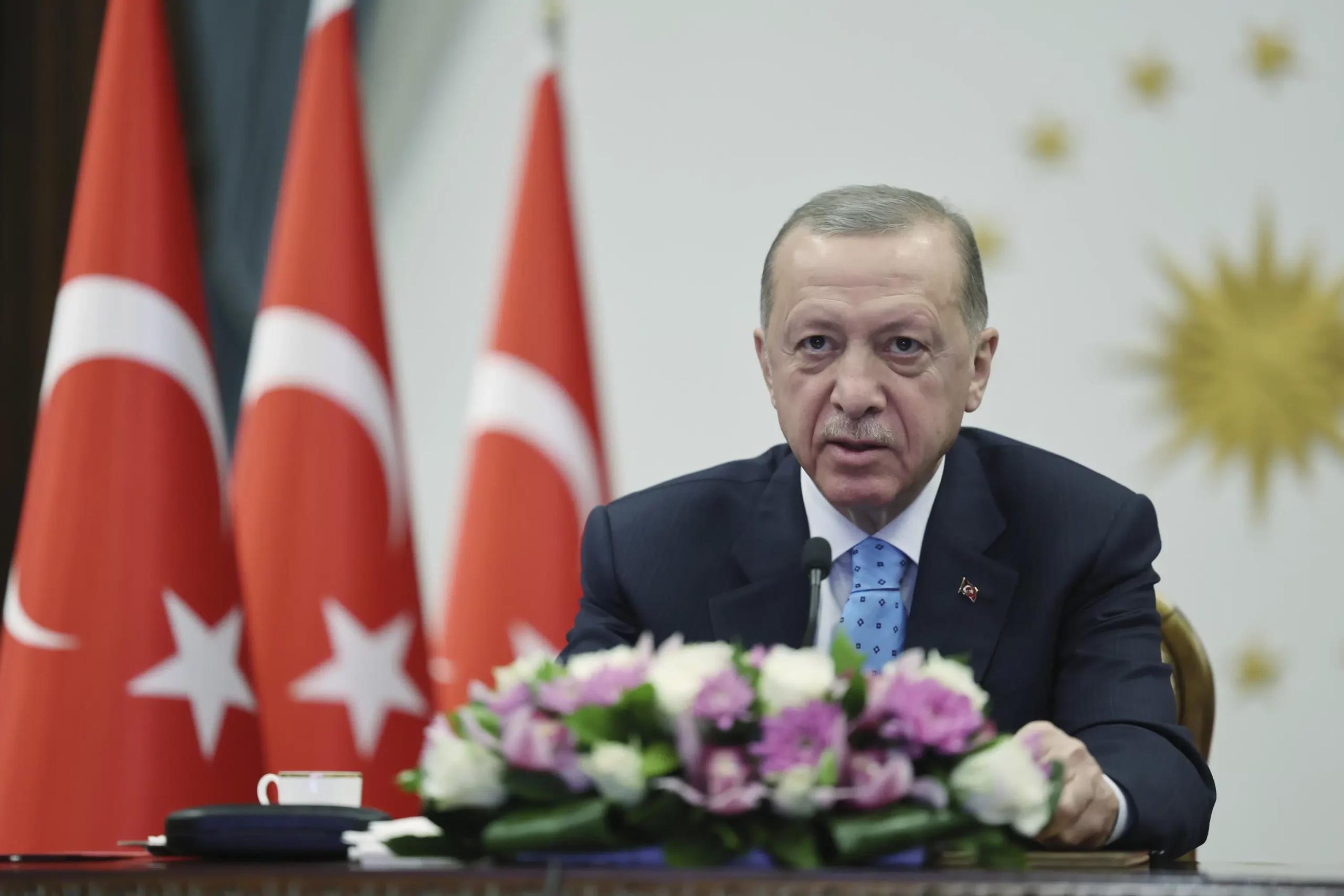 Turkey's Erdogan appears via video link after health scare 1