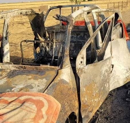 Turkish drone attack | Three combatants killed in attack on two military vehicles in rural Al-Hasakah 2